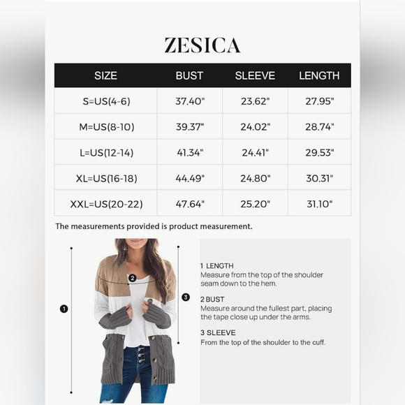 Brand new Zesica button down cardigan - Picture 3 of 6